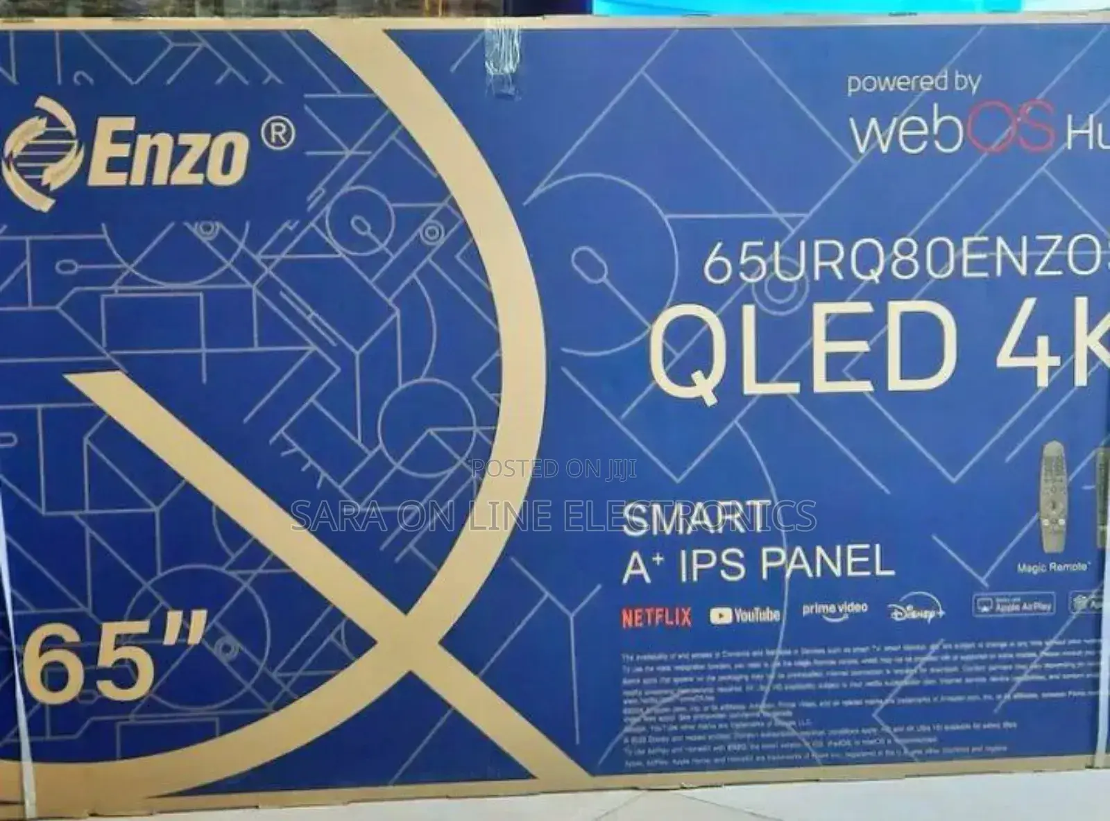 Enzo 65" New 2025 A+Panel Smart Tv Free Delivery