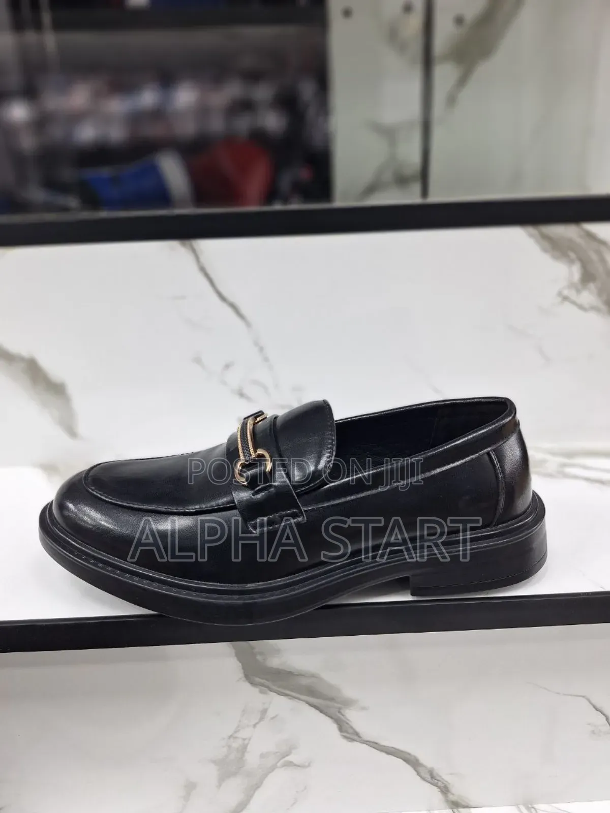 New Arrival Casual Leather Blak Shoes Stock Product