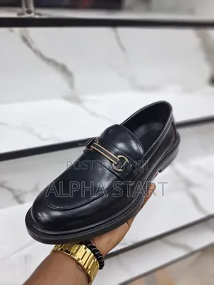New Arrival Casual Leather Blak Shoes Stock Product