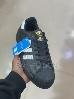 Photo - Black Adidas Superstar Low-Top Sneakers, Stylish Casual Shoes