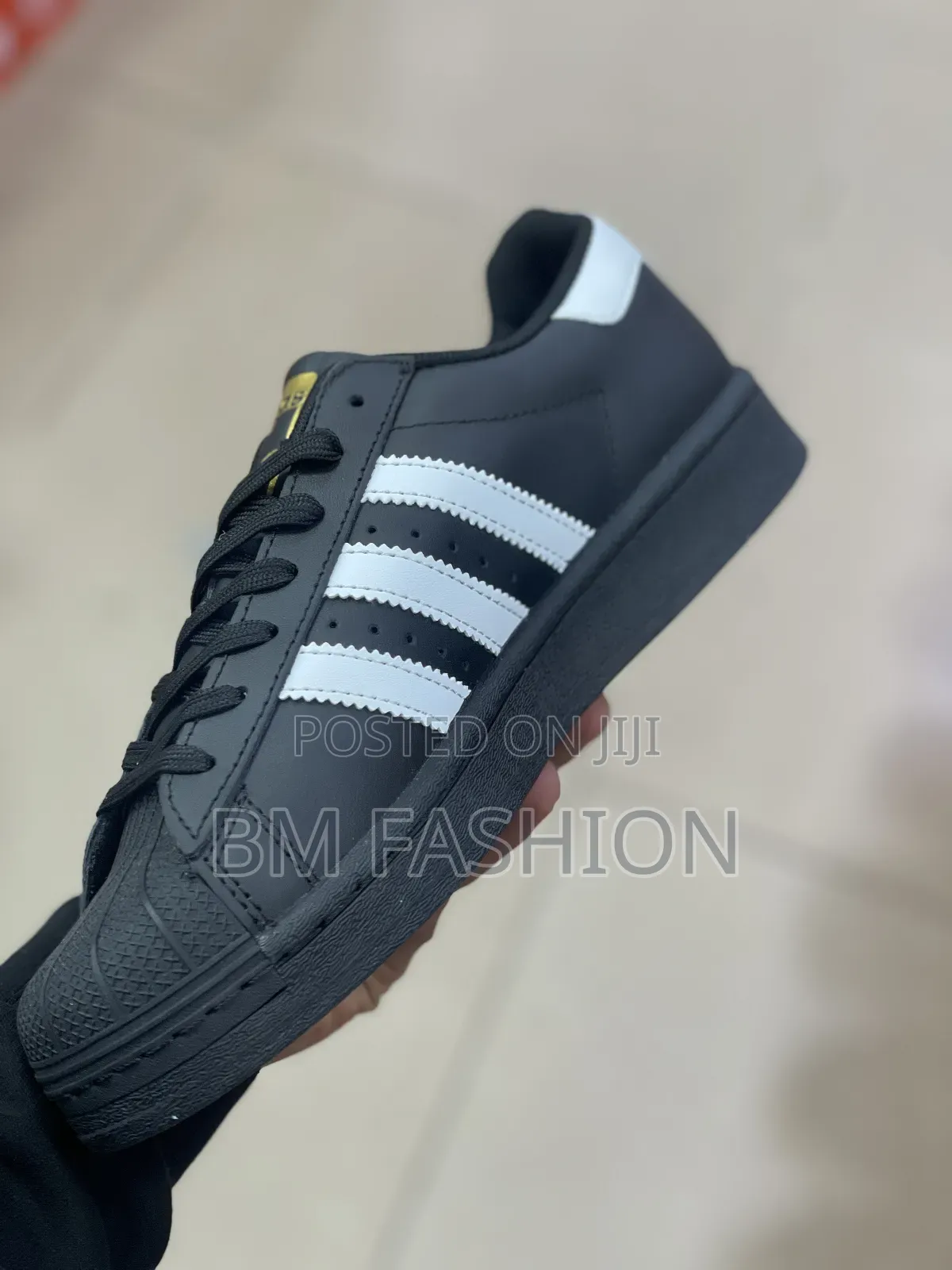 Black Adidas Superstar Low-Top Sneakers, Stylish Casual Shoes