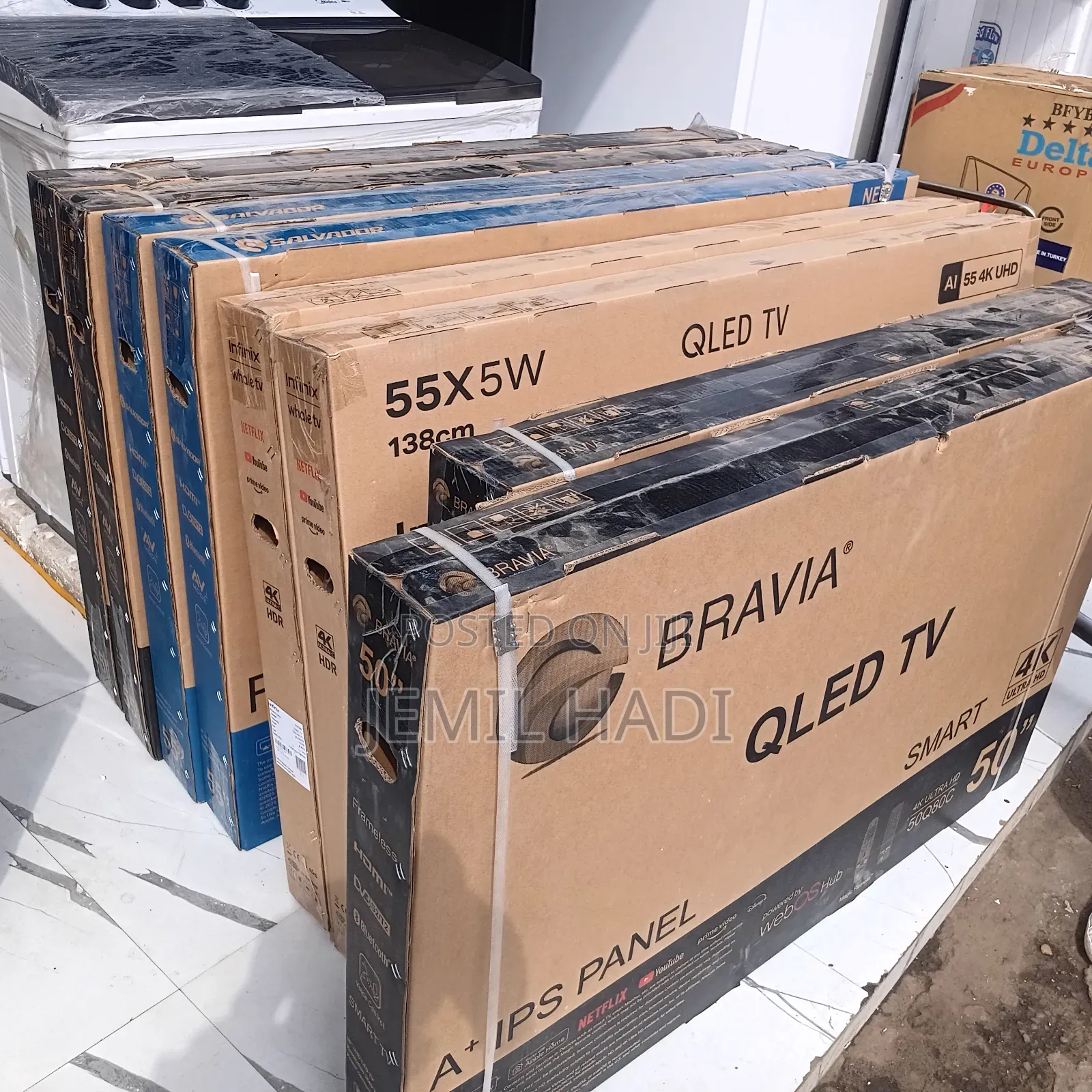 Bravia Smart Tv Qled 50 , 55 65 , 75 Inch Andraid Framless Tv