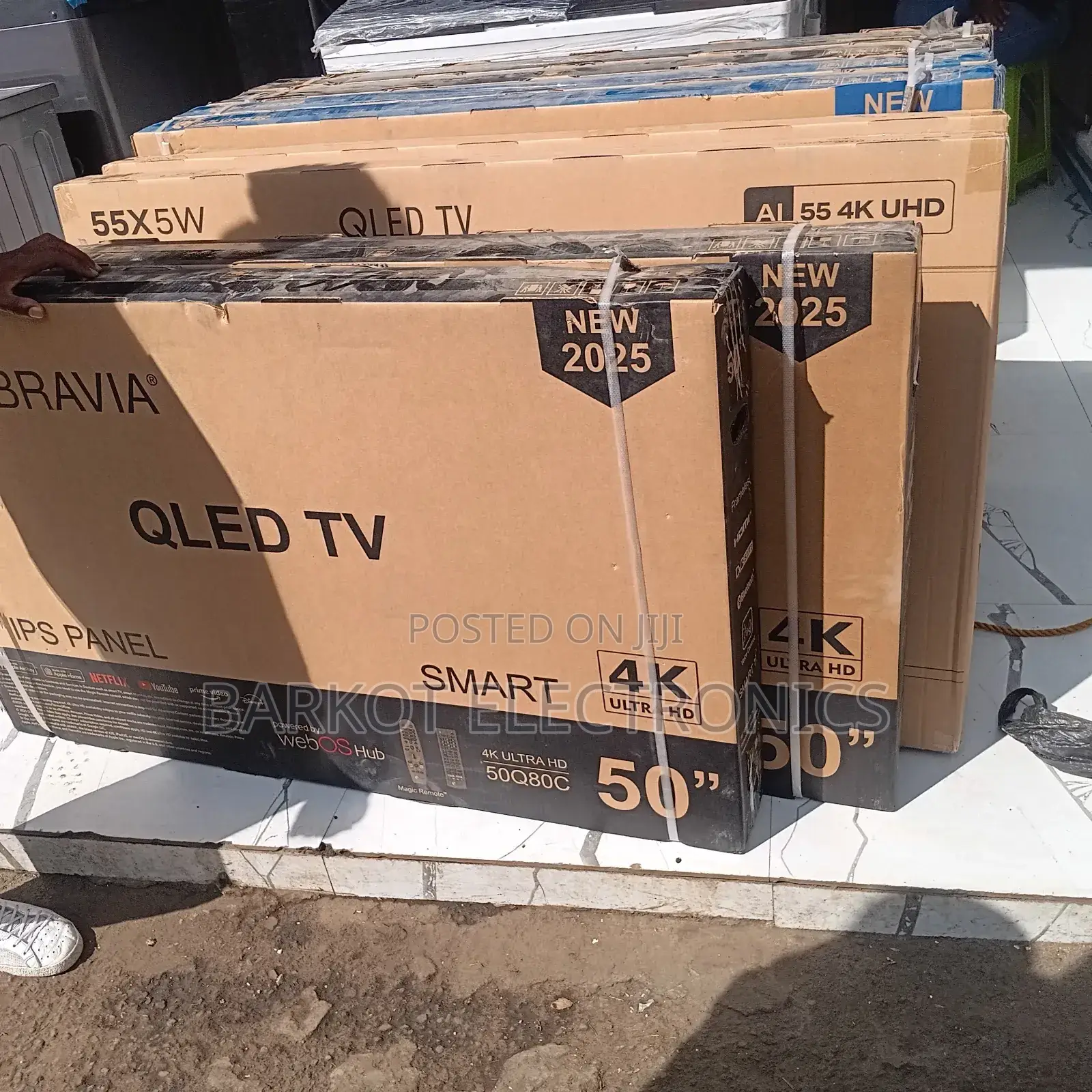 Bravia Smart Tv Qled 50 , 55 65 , 75 Inch Andraid Framless Tv