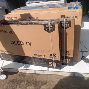 Bravia Smart Tv Qled 50 , 55 65 , 75 Inch Andraid Framless Tv