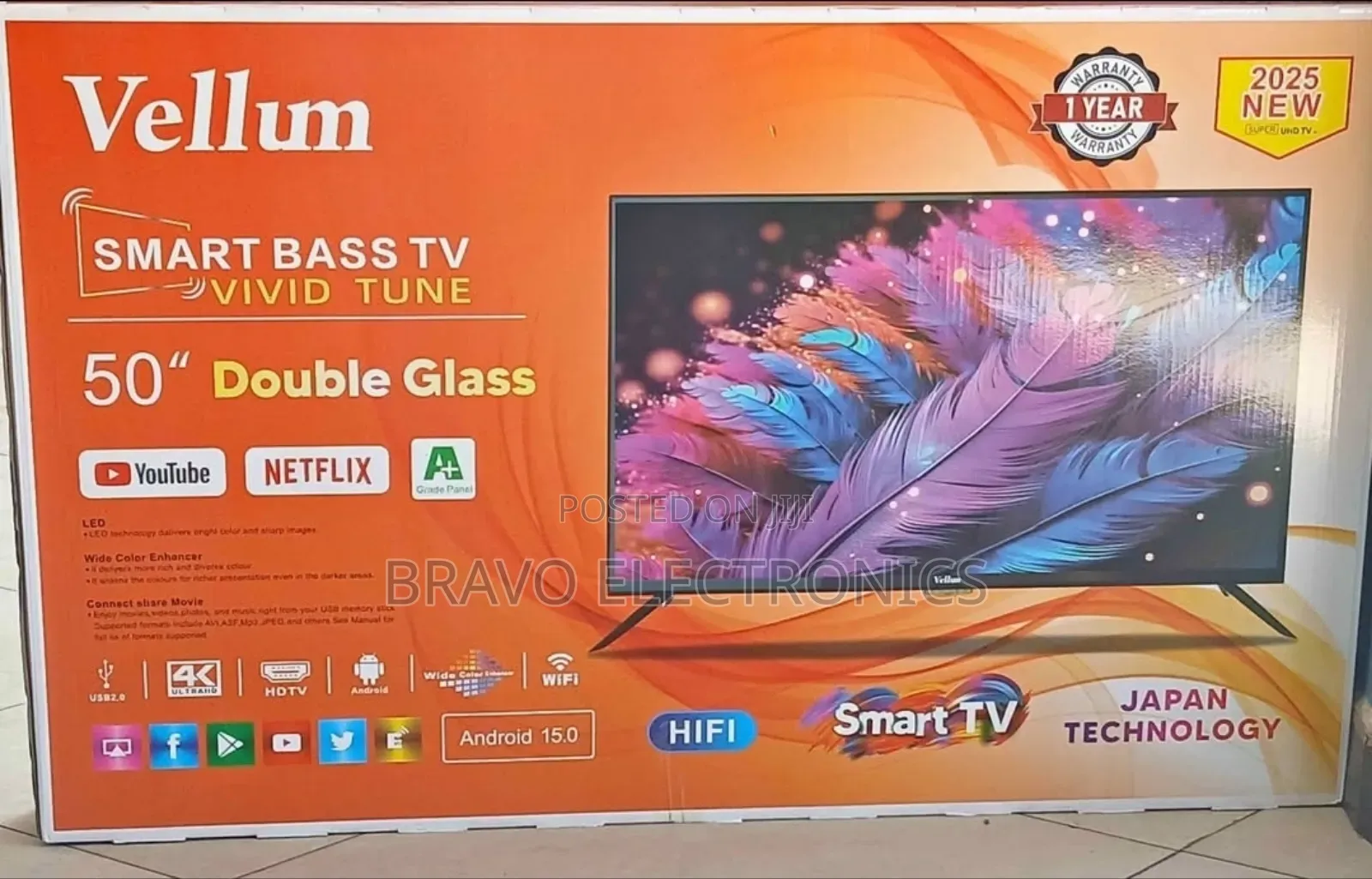 Vellum 50” Smart Tv – Japan Technology | 2025 Model