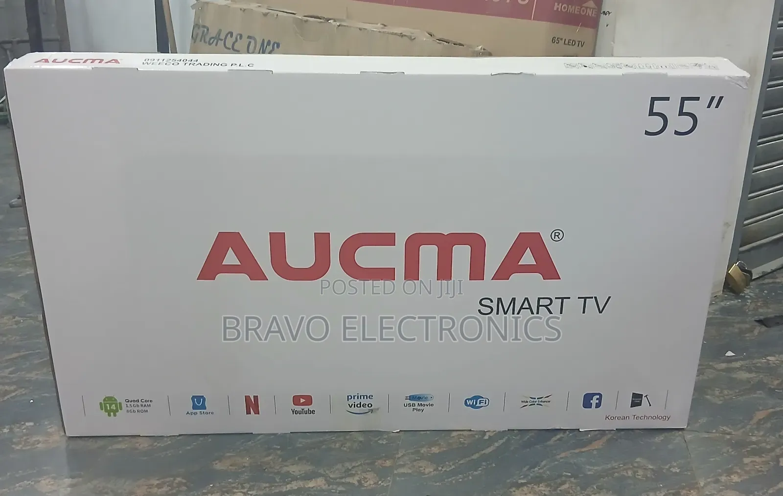 Aucma 55” Smart Tv – Android 14 Korean Technology Ultra Hd
