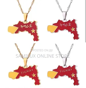 Tigray Region Map Pendant Necklace