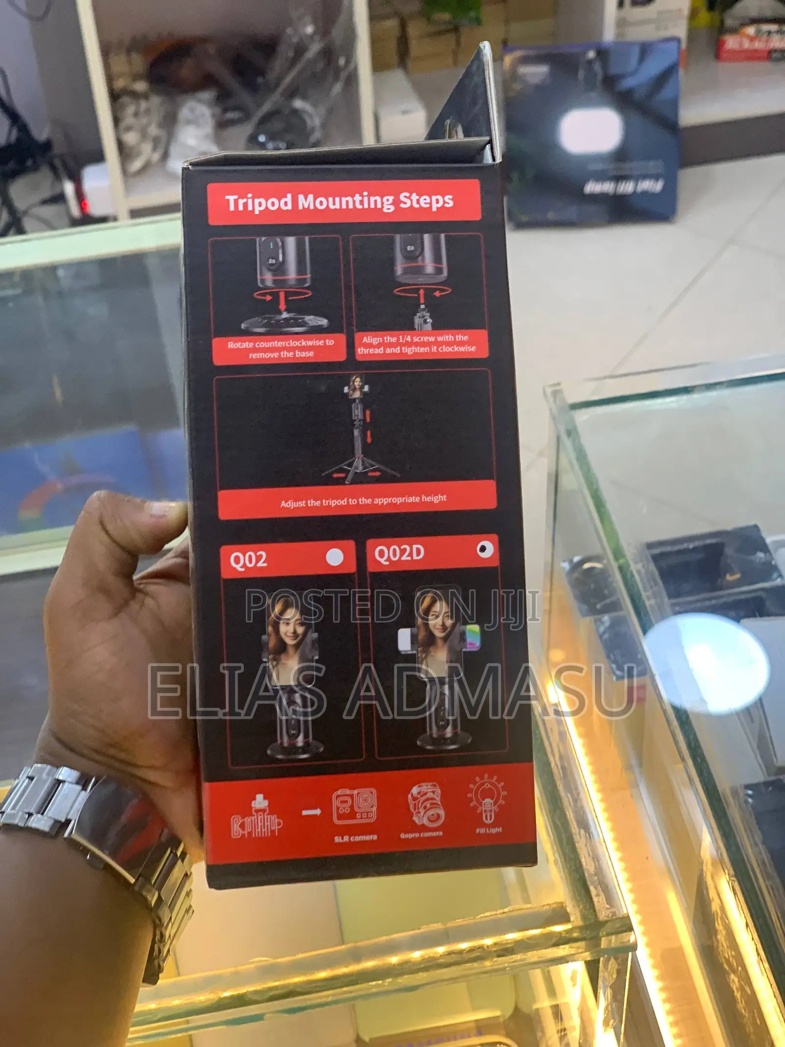 Q02 360° Auto Face Tracking Selfie Stick Tripod