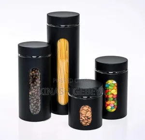 4pcs Pasta and Cereals Storage Jar Set