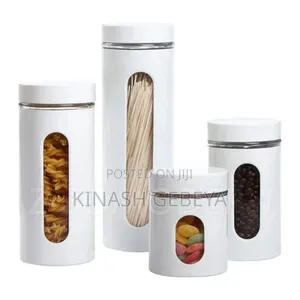 4pcs Pasta and Cereals Storage Jar Set