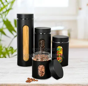 4pcs Pasta and Cereals Storage Jar Set