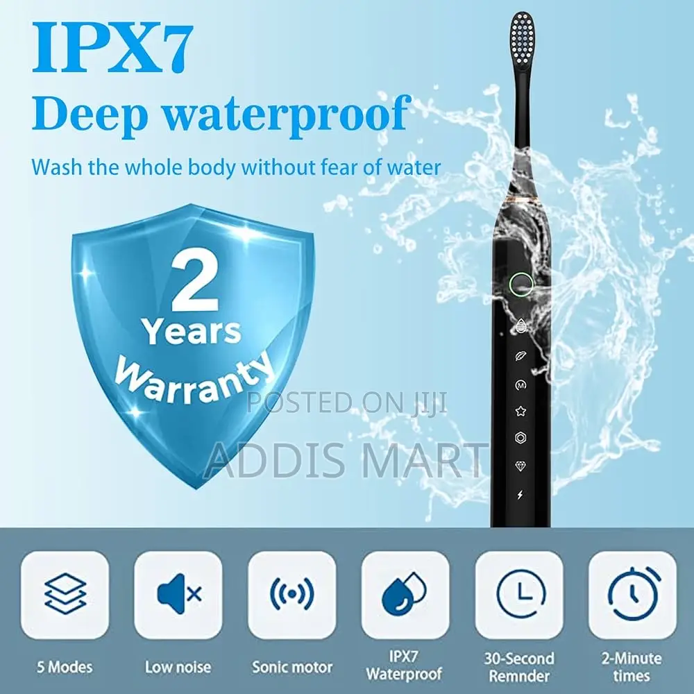 Electric Toothbrush With 8 Brush Heads,