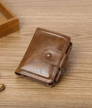 Men Letter Graphic Small Pu Wallet Coin Pocket Small Card Holder Tr