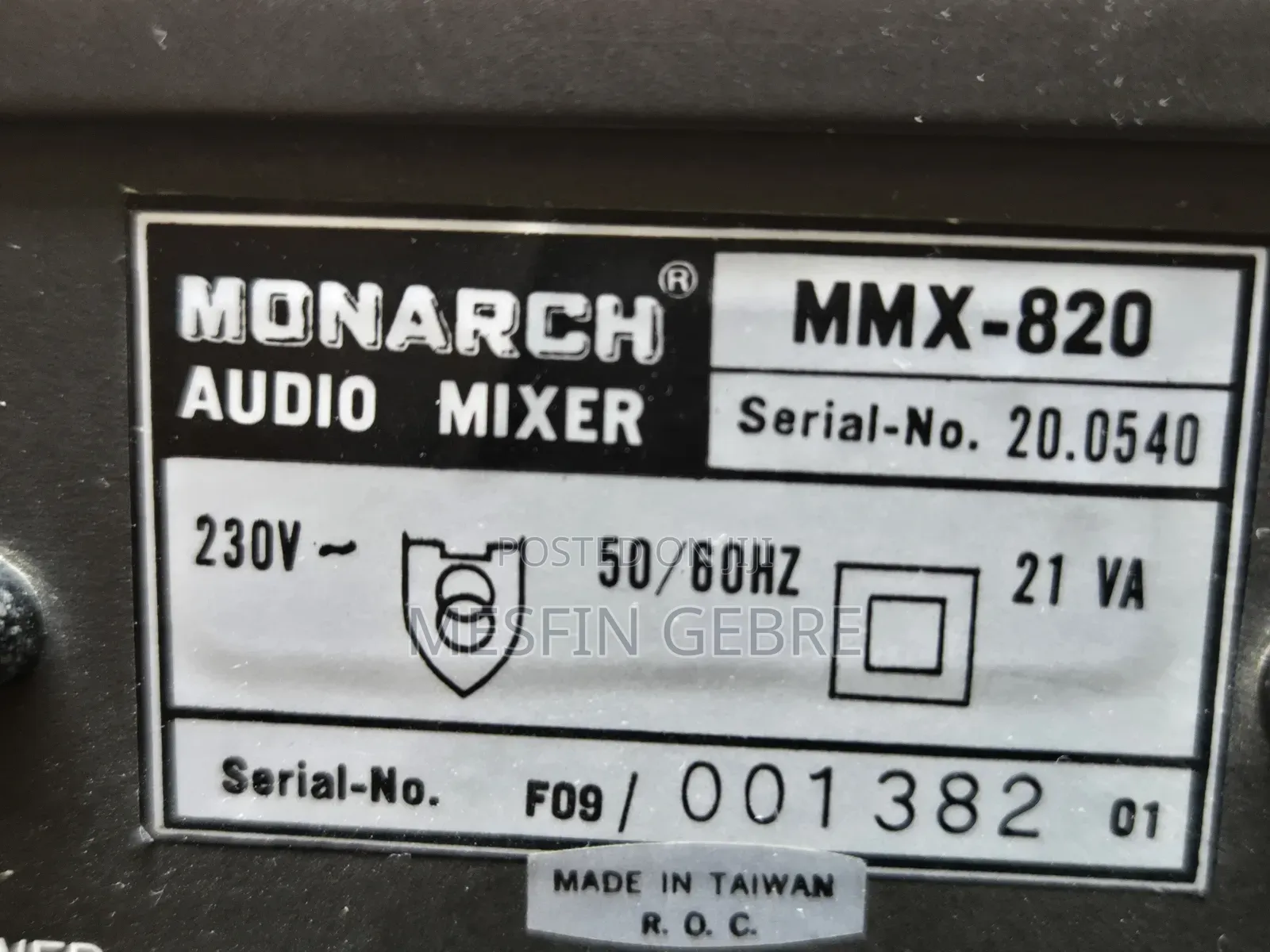 Mixer Audio Mixing Consol MMX-820