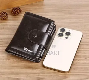 Photo - Men Letter Graphic Small Pu Wallet Coin Pocket Small Card Holder Tri-