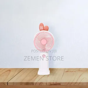 Cute Bunny Ears Mini Rechargeable Handheld Fan