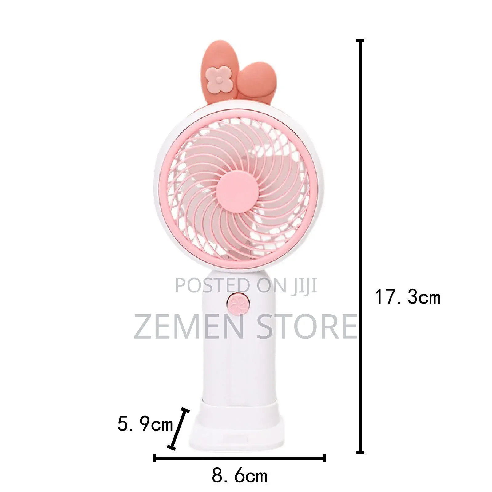 Cute Bunny Ears Mini Rechargeable Handheld Fan