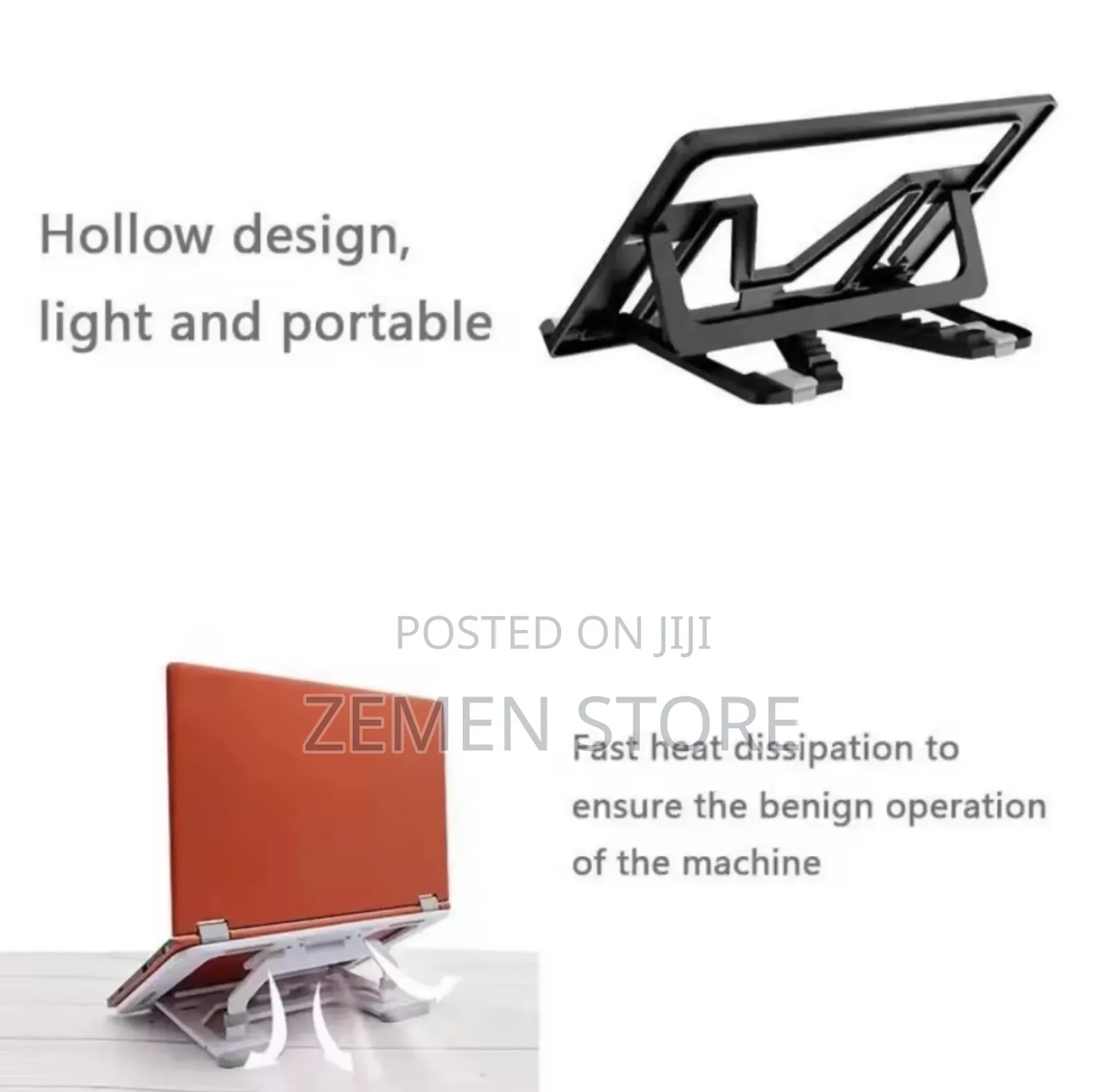 Ergonomic Adjustable Laptop/Tablet Stand - Stable Base
