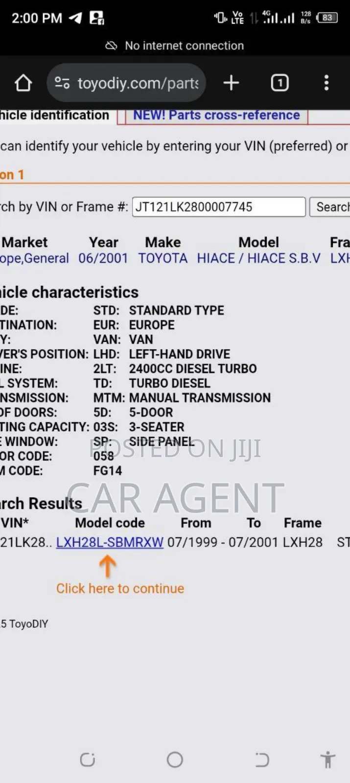 Toyota HiAce 2001 White