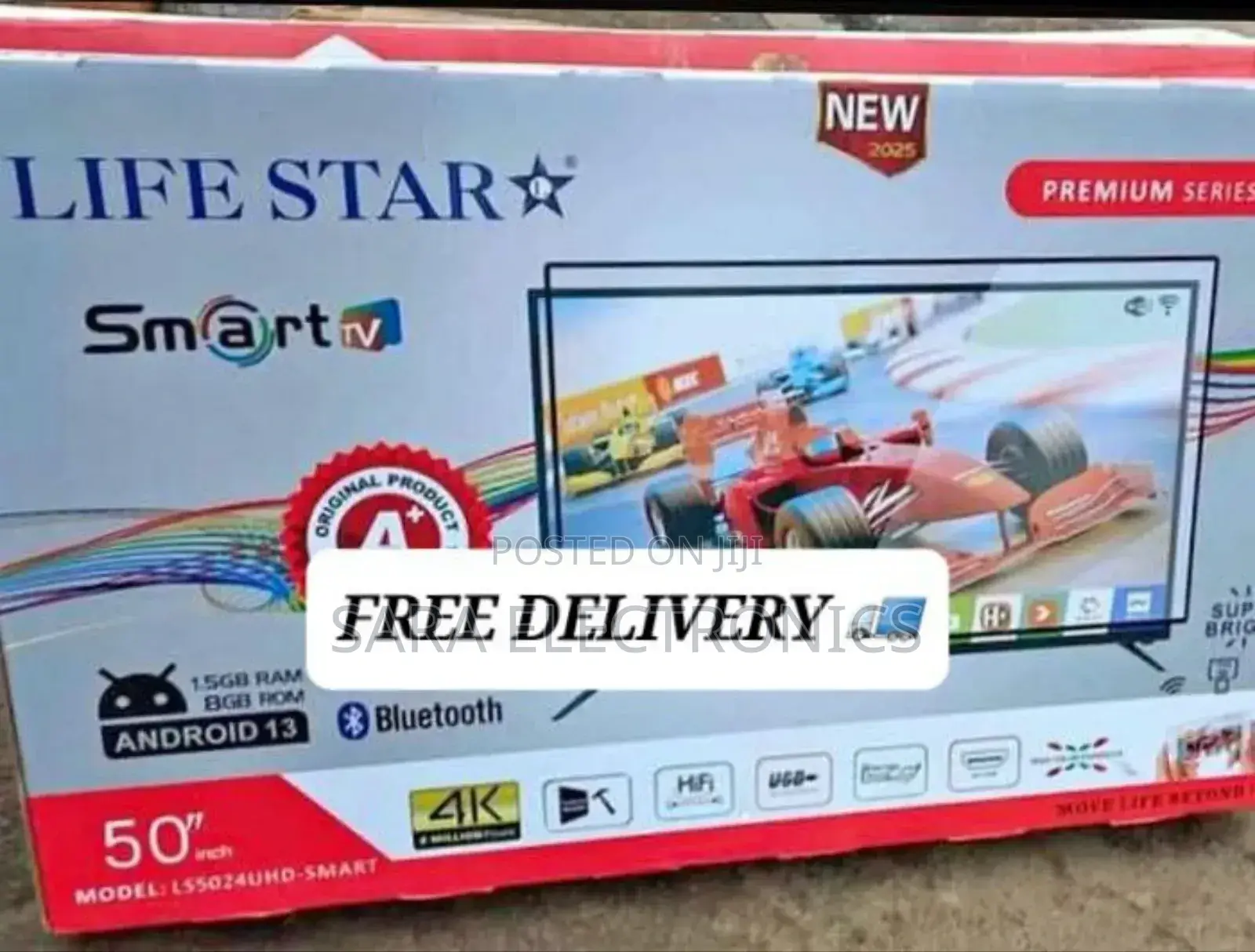 Life Star 50" Uhd Android Tv New Model♧Free Delivery