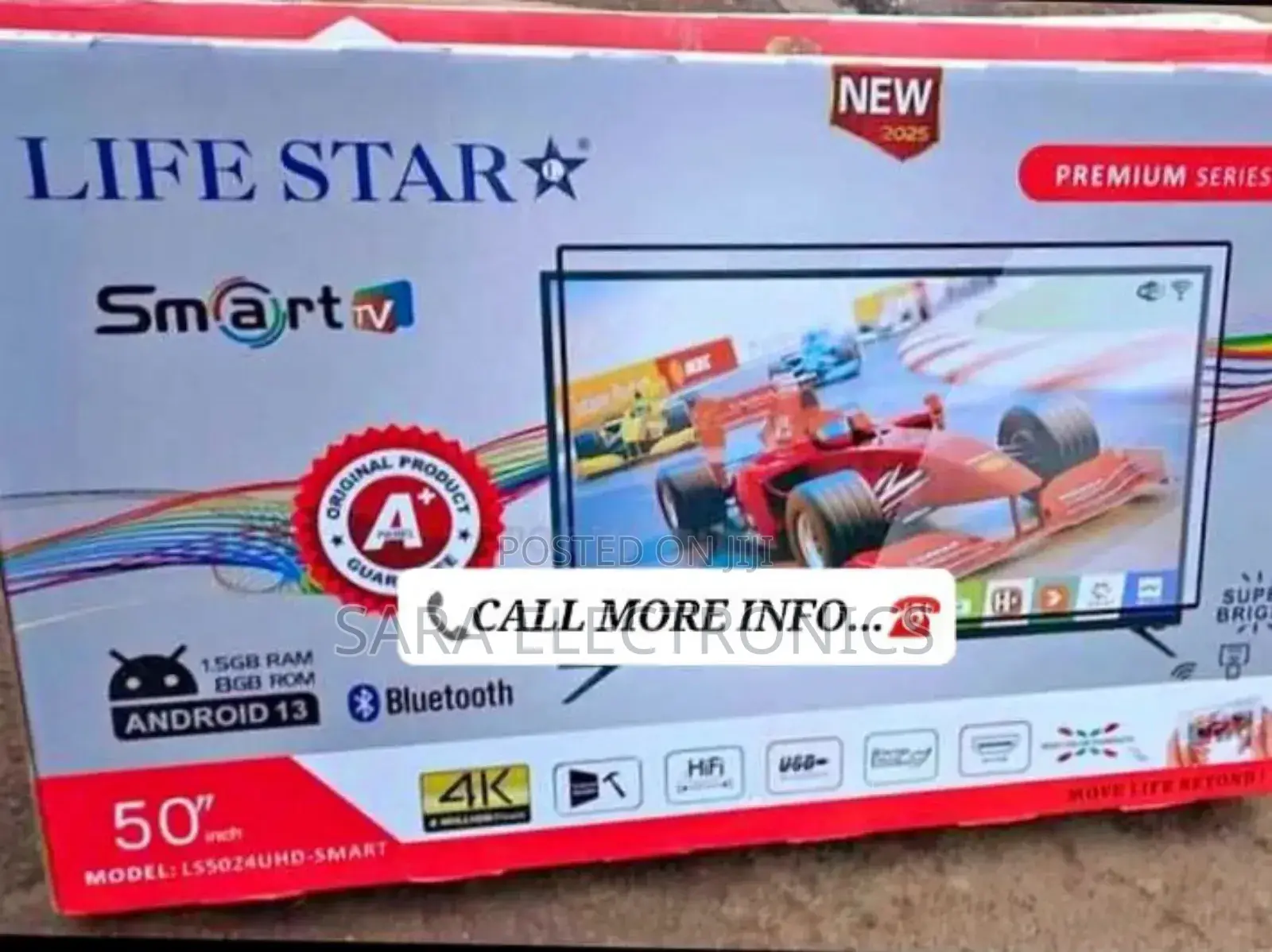 Life Star 50" Uhd Android Tv New Model♧Free Delivery