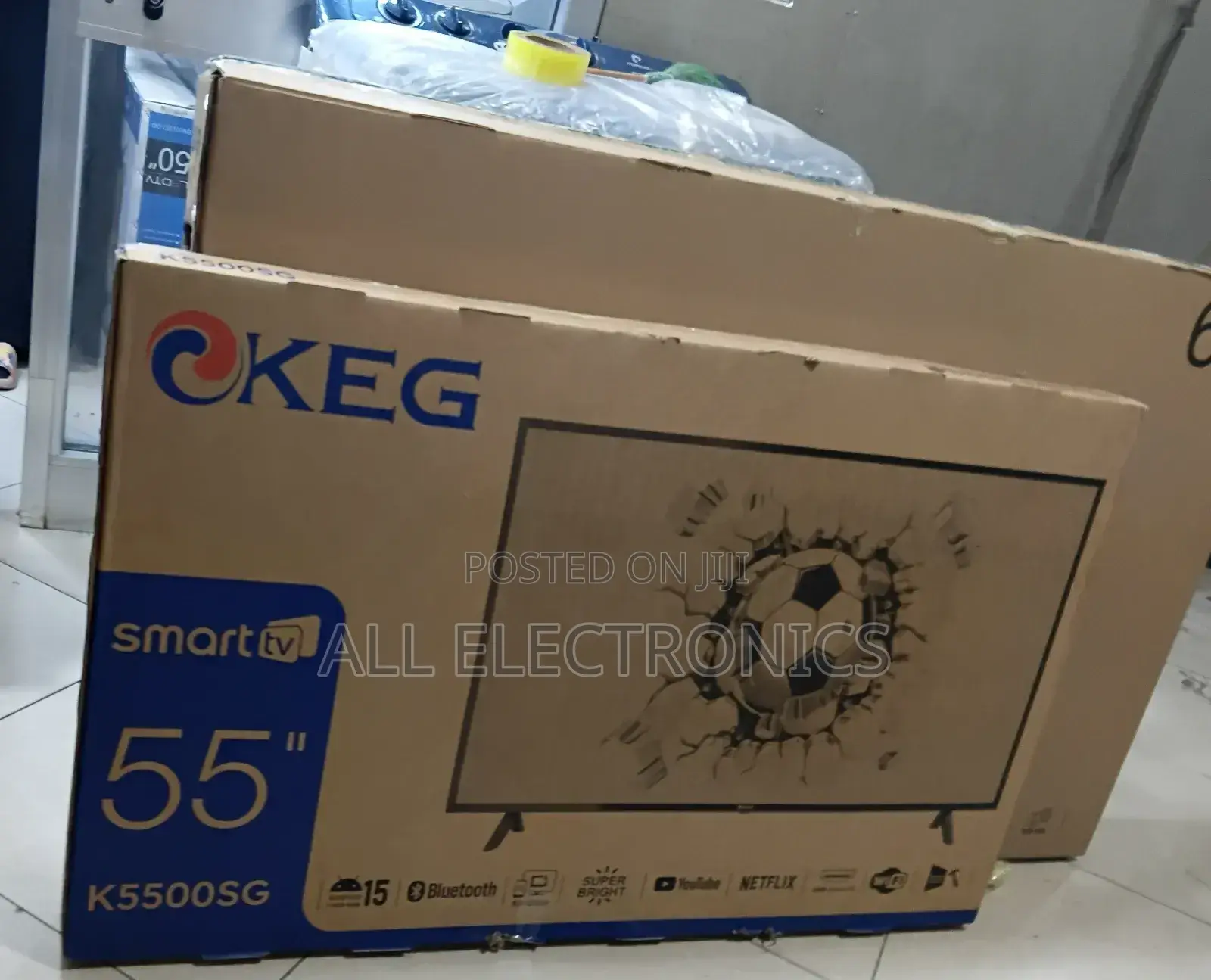 Keg Double Glass 55 Inch Tv