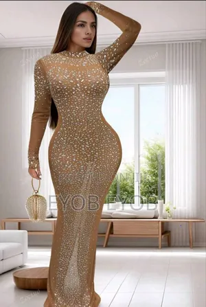 Photo - Premium Sheer Crystal Party Dress