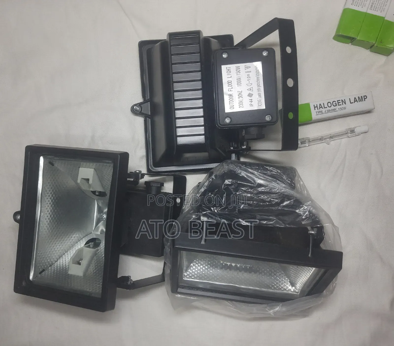 Floodlights And Replacement Bulbs.