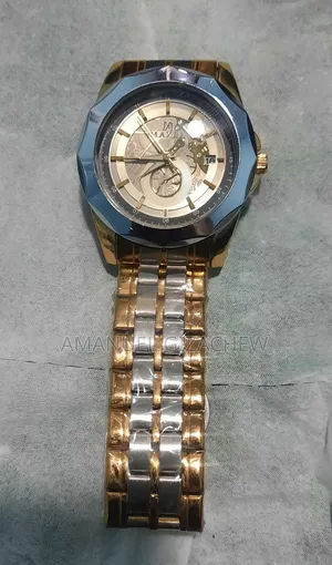Photo - Maxel Brand Gold and Silver Man's Strap Skeleton Watch