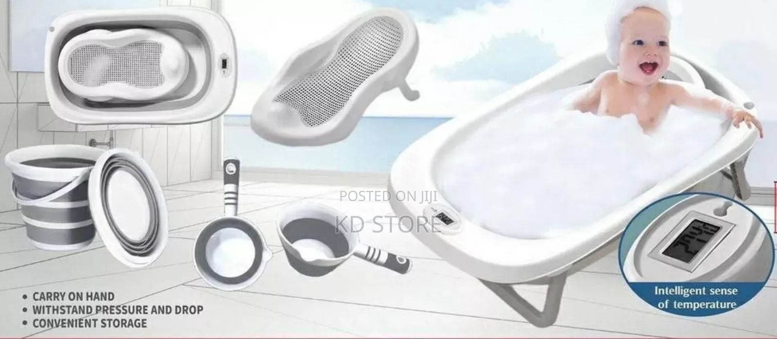 4-in-1 Foldable Baby Bath Tub