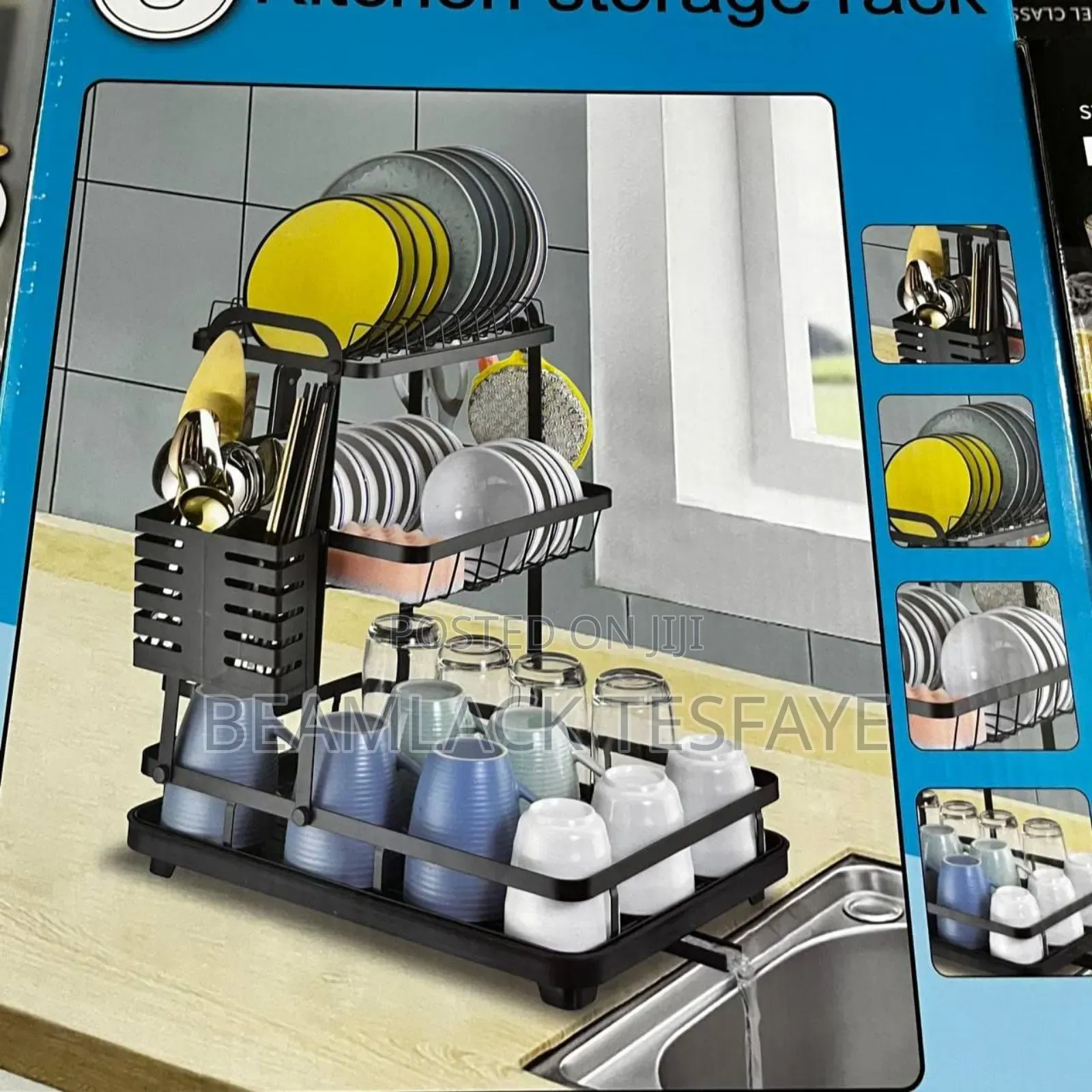 3-tier Dish Drainer Storage Rack