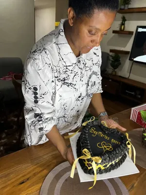 Black Color Birth Day Cake
