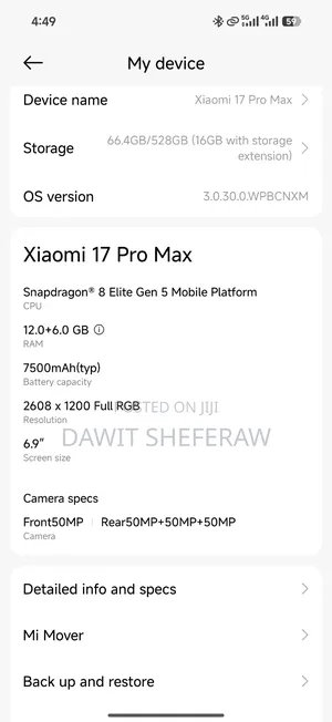 New Xiaomi 17 Pro Max 512 GB White