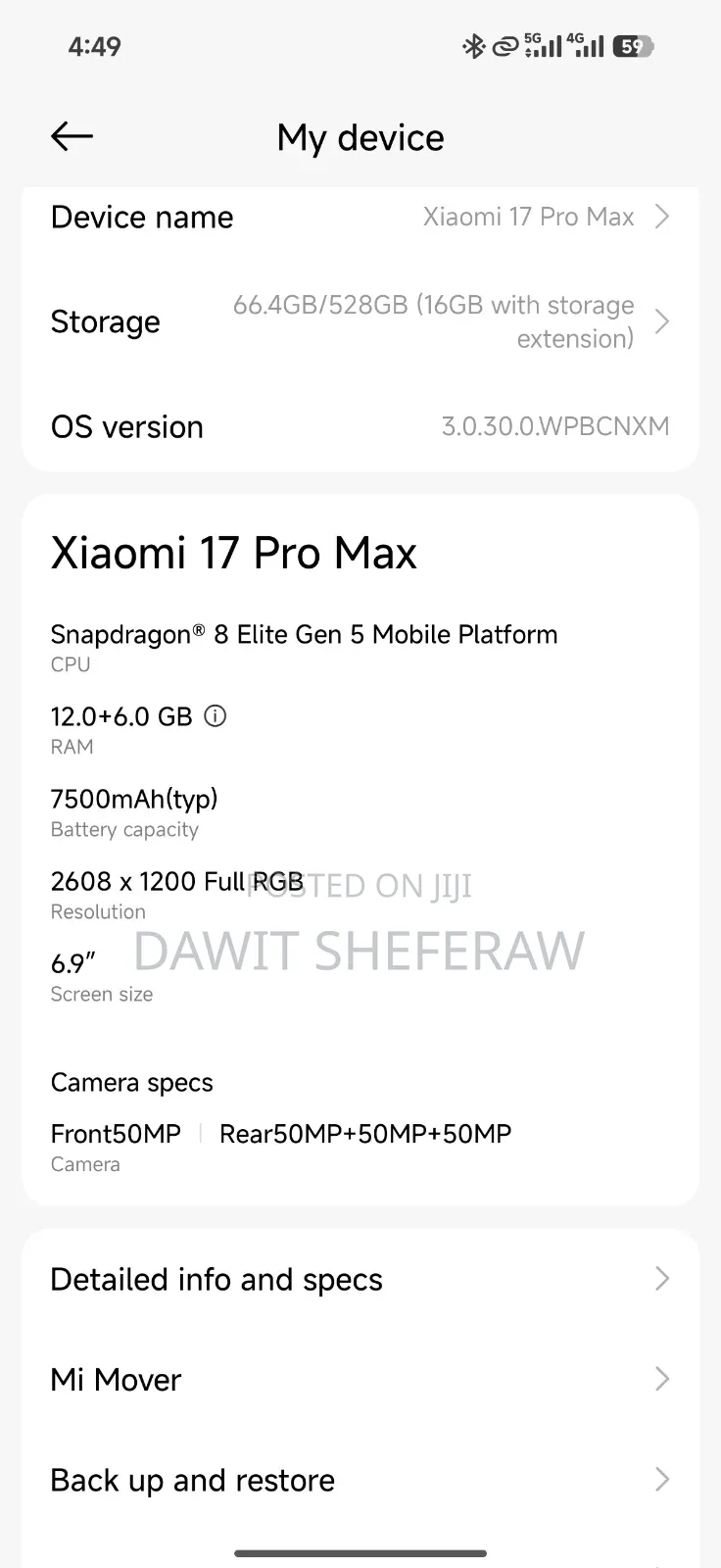 New Xiaomi 17 Pro Max 512 GB White
