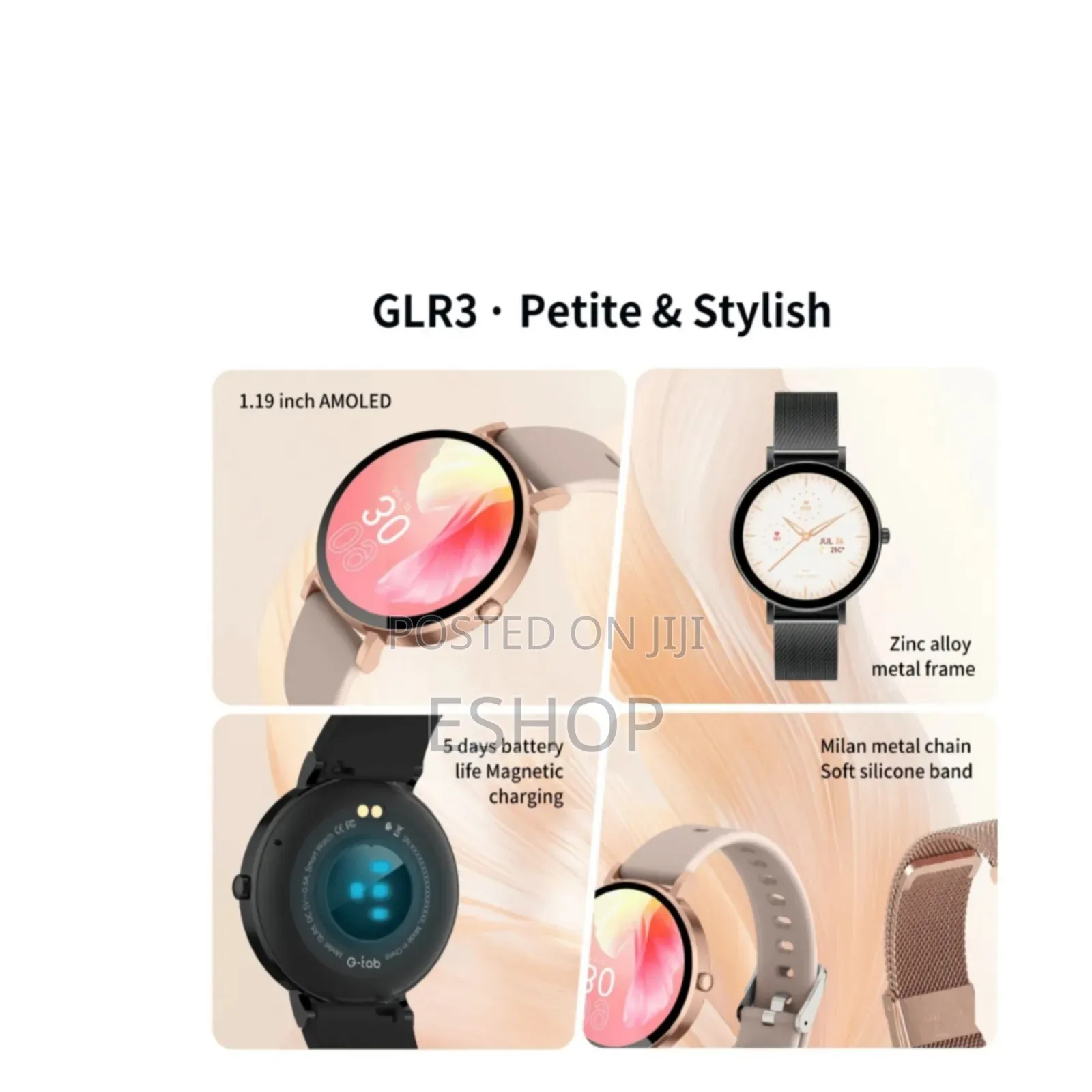 Smartwatch Glr3: Health Tracker With a Feminine Touch