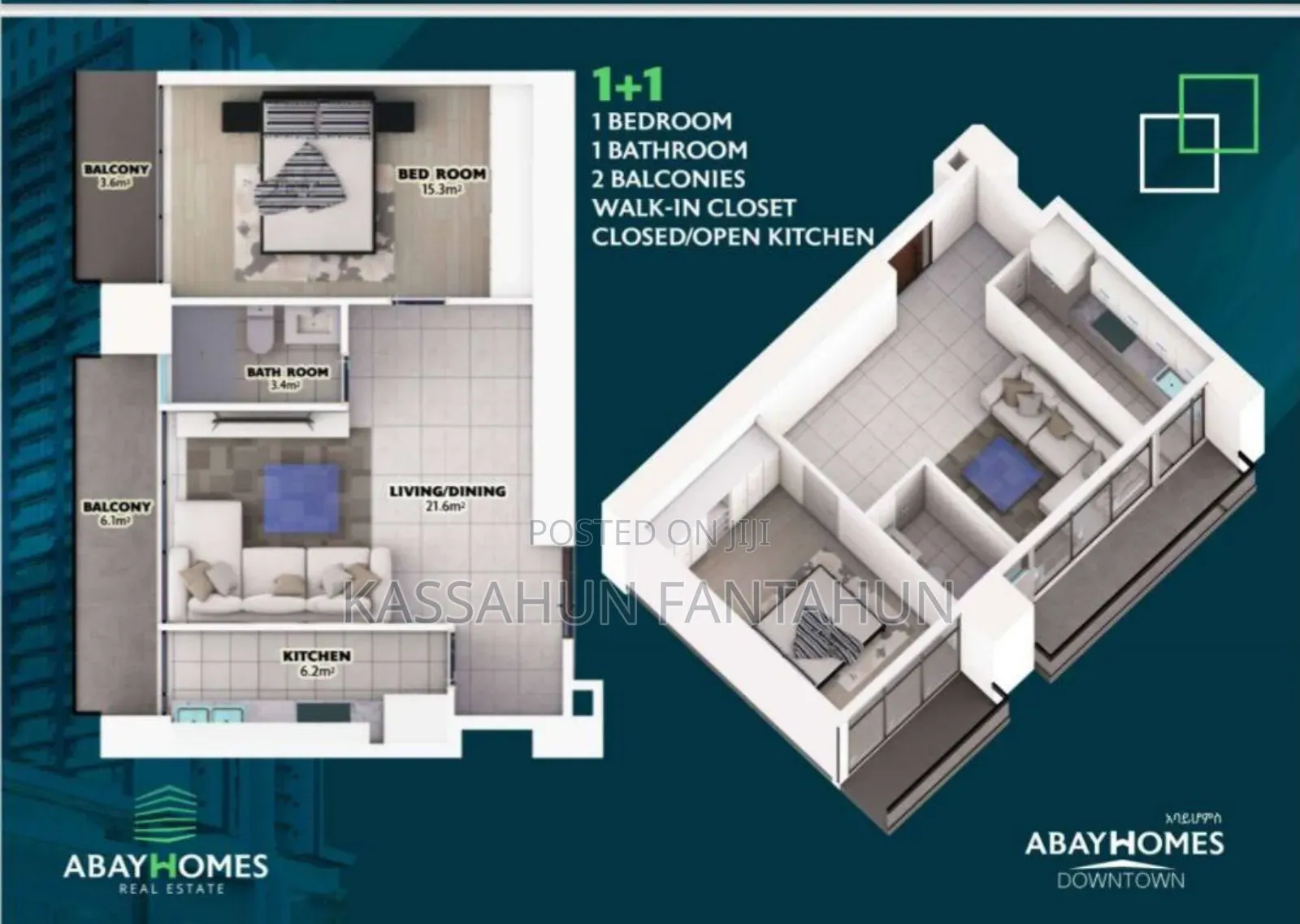1bdrm Apartment in Abay, Kirkos for sale