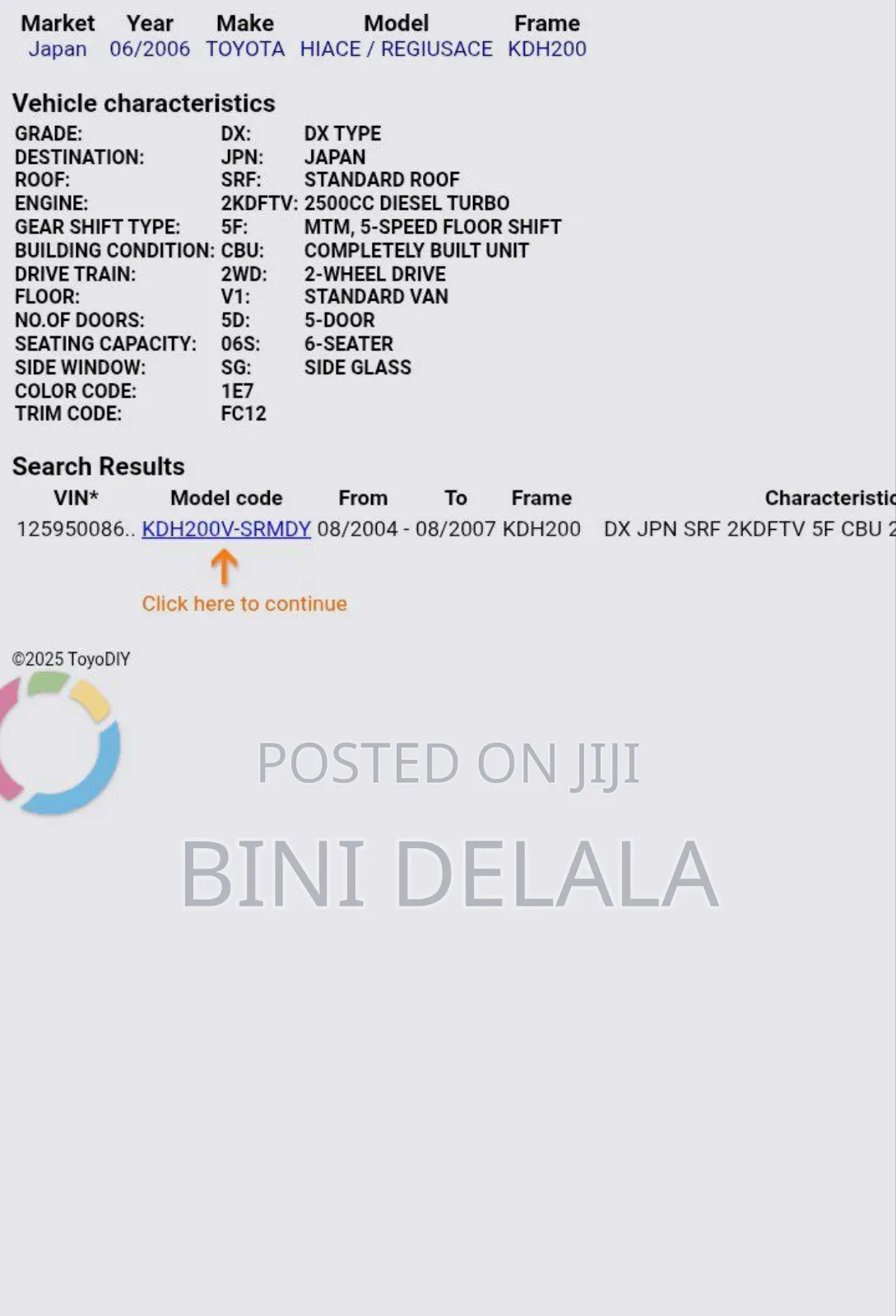 Toyota HiAce 2006 Silver