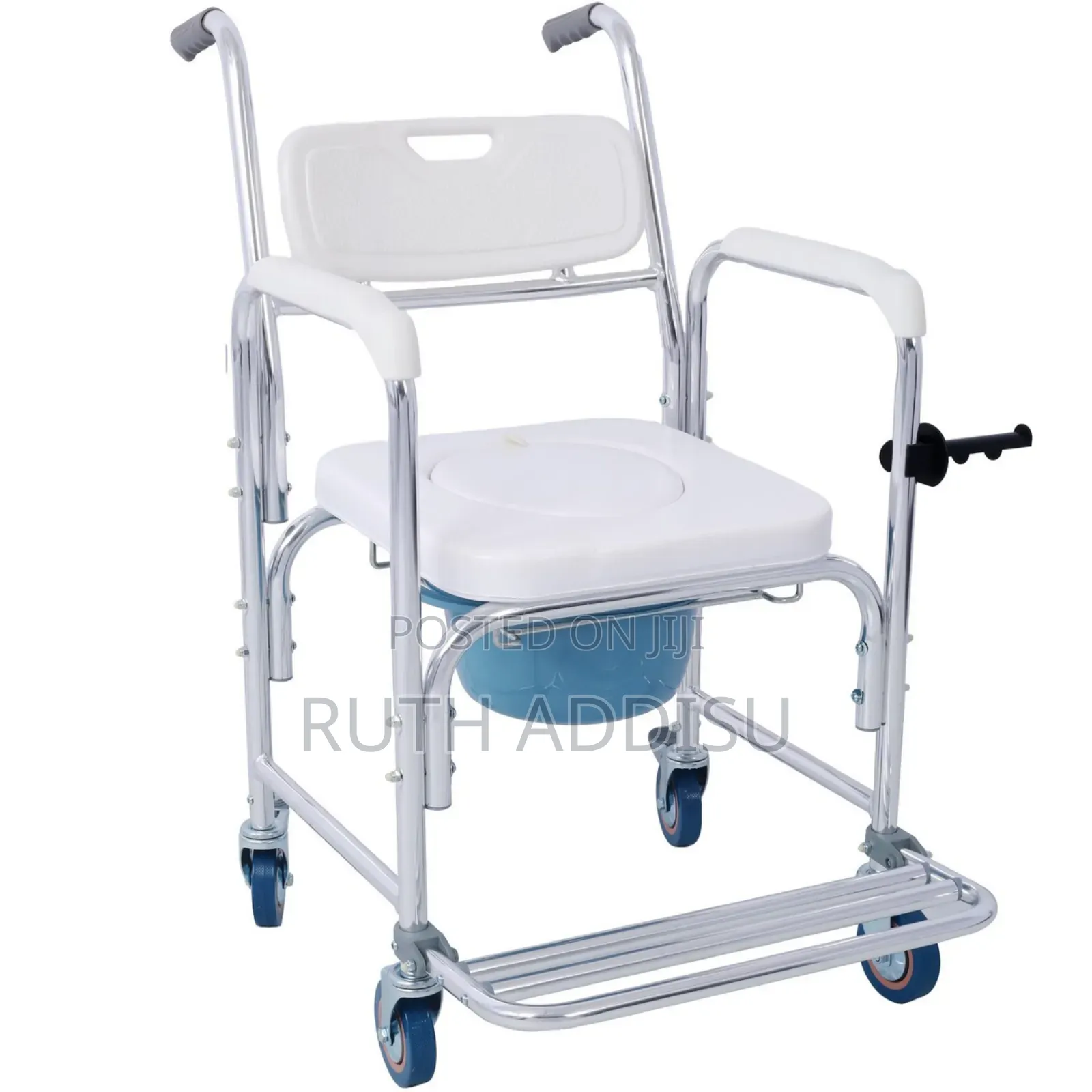 Commode Wheelchair With White Seat Brand New Commode Wheelchair