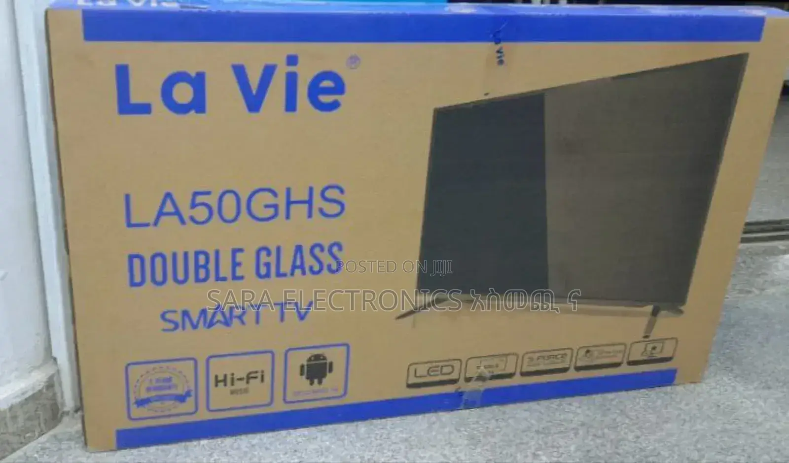 La Vie 50" Double Glass Smart 4ktv New2025 Model 10year Warranty