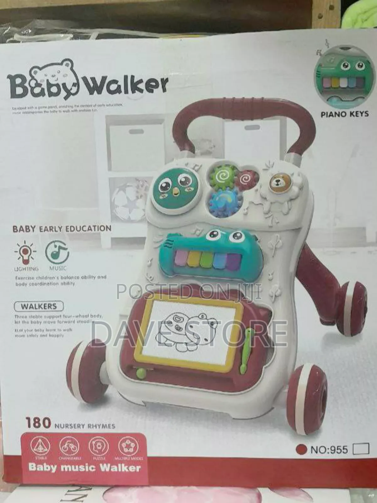 Baby Push Walker – Fun Panel + Walking Support