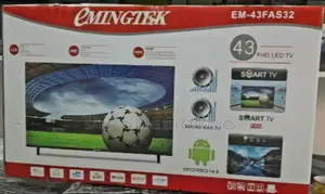 e-Mingtek 43" Led Smart Tv New Model Free Delivery