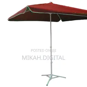Photo - 2m Single Layer Red Rectangular Table Umbrella for Cafe'