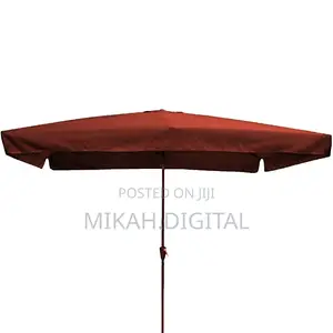 2m Single Layer Red Rectangular Table Umbrella for Cafe'