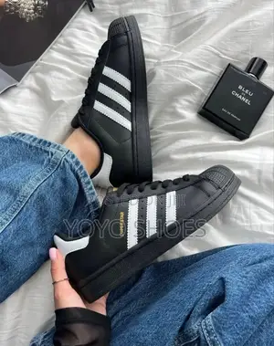 Adidas Old School Super Star Black White Strip