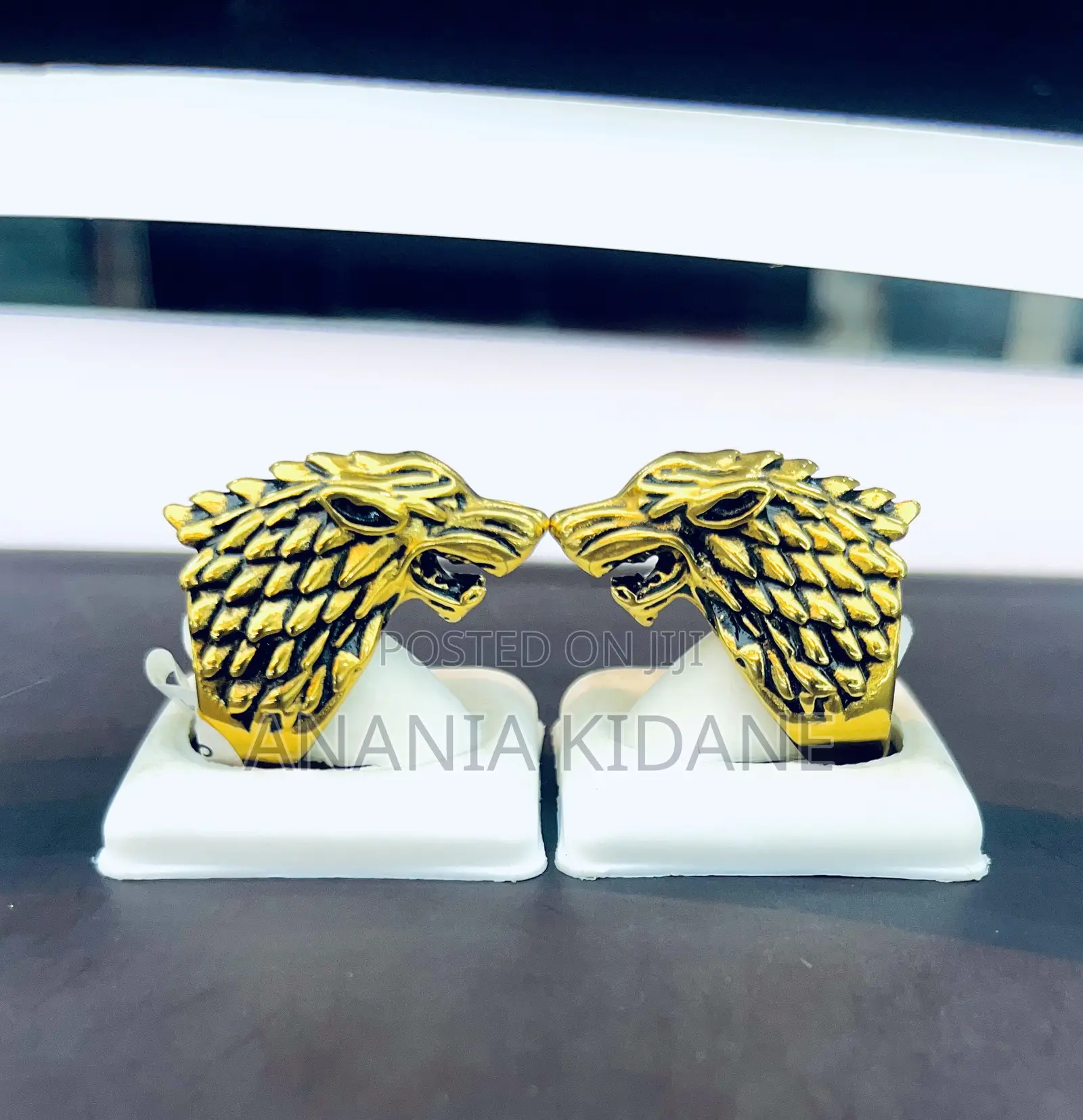 Golden Wolf Ring