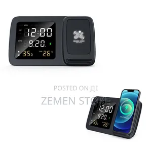 Photo - Sleek Rise Digital Alarm Clock 15w Wireless Charger Stand!