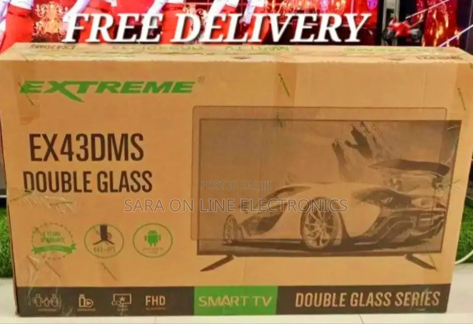 🌟Extreme 43" Double Glass Smart Android Tv ☆New Model 👌Free Delivery