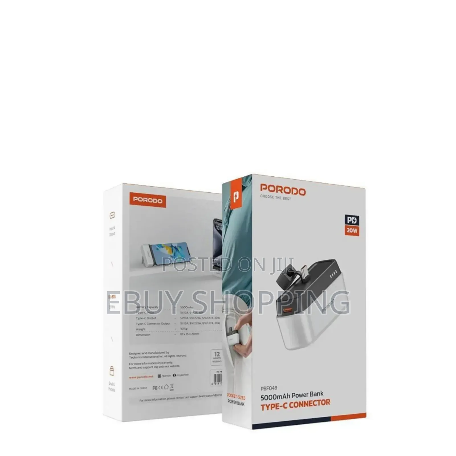 **Porodo Power Bank – Perfect For iPhone Type-c Devices*