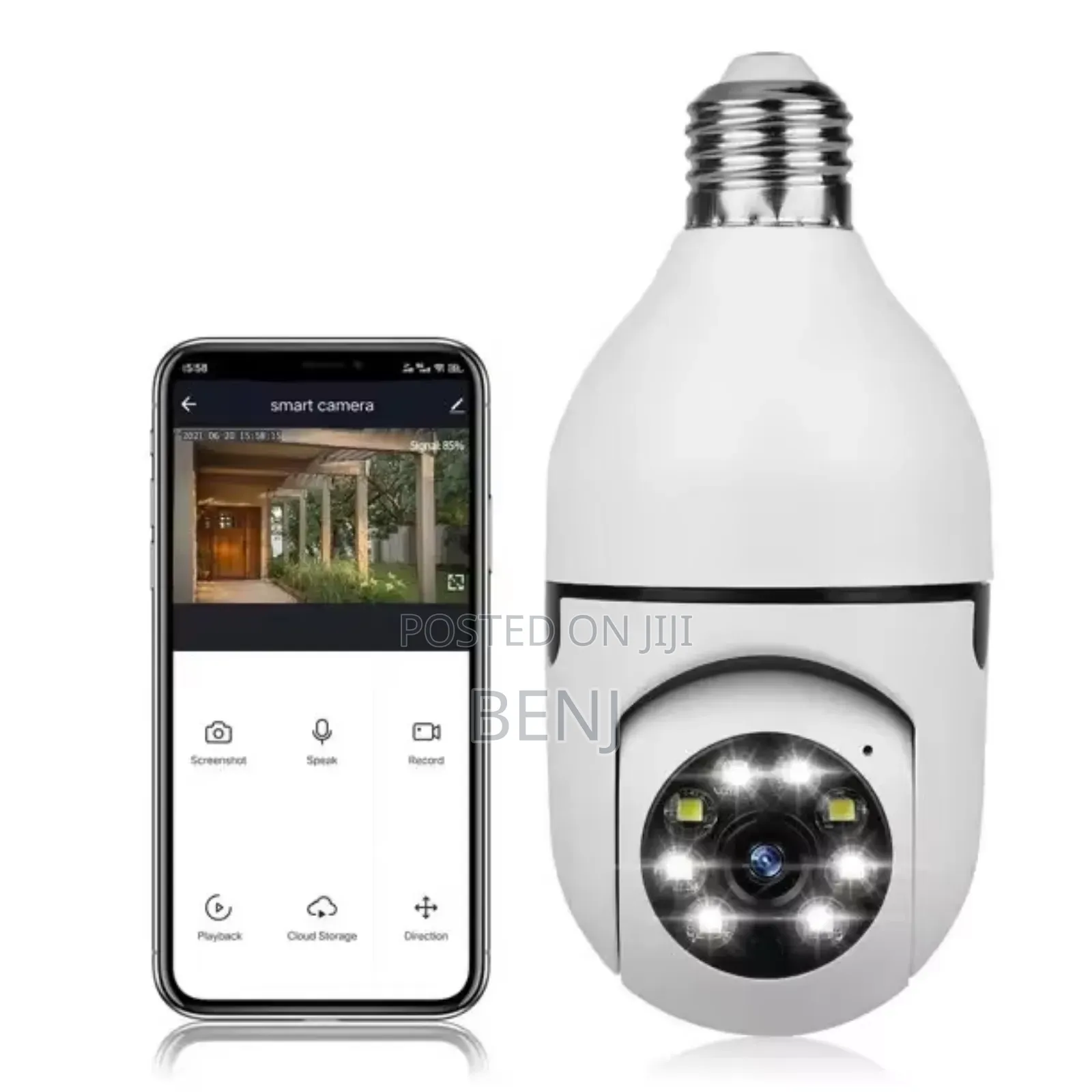 Lightbulb 360 Rotation Wi-Fi 1080p Full Hd Security Camera