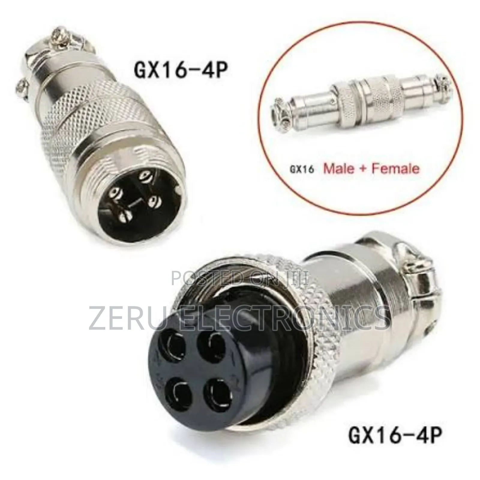 Gx-16 4-Pin Metal Aviation Plug